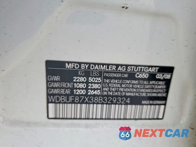Zdjęcie 12 z 12 samochodu: 2008 MERCEDES-BENZ E 350 4MATIC VIN:WDBUF87X38B329324 - miniatura