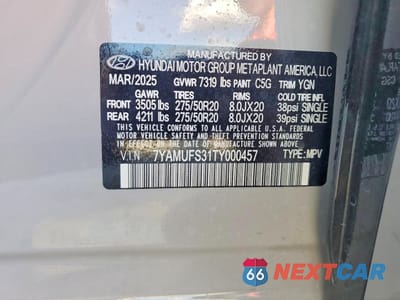Zdjęcie 13 z 13 samochodu: 2026 HYUNDAI IONIQ 9 SEL VIN:7YAMUFS31TY000457 - miniatura