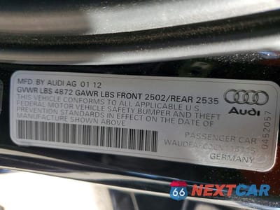 Zdjęcie 12 z 12 samochodu: 2012 AUDI A6 PREMIUM PLUS VIN:WAUDFAFC0CN116715 - miniatura