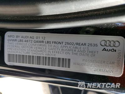 Zdjęcie 12 z 12 samochodu: 2012 AUDI A6 PREMIUM PLUS VIN:WAUDFAFC0CN116715 - miniatura