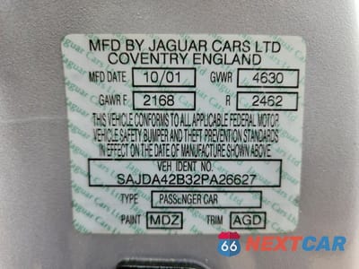 Zdjęcie 12 z 13 samochodu: 2002 JAGUAR XKR VIN:SAJDA42B32PA26627 - miniatura