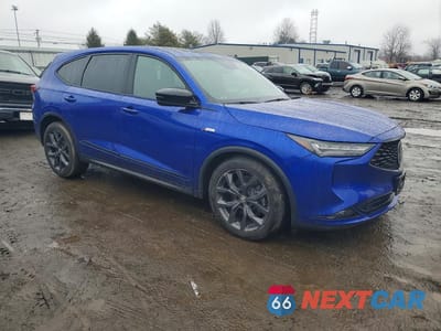 Czwarte zdjęcie samochodu z boku: 2023 ACURA MDX A-SPEC VIN:5J8YE1H08PL034695 - miniatura