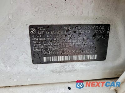 Zdjęcie 12 z 12 samochodu: 2009 BMW 328 XI SULEV VIN:WBAPK535X9A513614 - miniatura