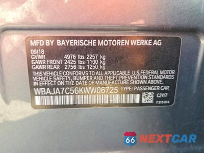 Zdjęcie 12 z 12 samochodu: 2019 BMW 530 XI VIN:WBAJA7C56KWW06725 - miniatura