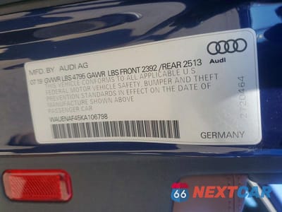 Zdjęcie 12 z 12 samochodu: 2019 AUDI A4 VIN:WAUENAF45KA106798 - miniatura