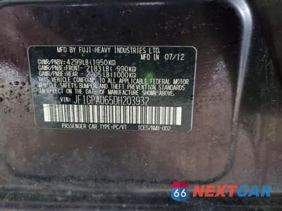 Zdjęcie 13 z 13 samochodu: 2013 SUBARU IMPREZA SPORT LIMITED VIN:JF1GPAU65DH203932 - miniatura