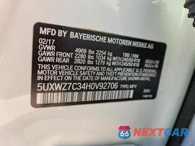 Zdjęcie 13 z 13 samochodu: 2017 BMW X3 SDRIVE28I VIN:5UXWZ7C34H0V92706 - miniatura