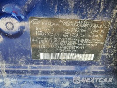 Zdjęcie 12 z 12 samochodu: 2011 HYUNDAI ELANTRA GLS VIN:5NPDH4AE2BH005413 - miniatura