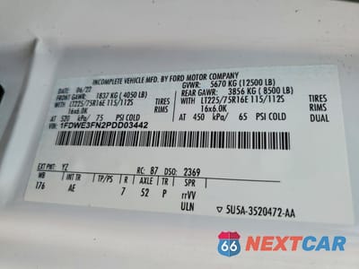 Zdjęcie 13 z 13 samochodu: 2023 FORD E350 BOX TRUCK VIN:1FDWE3FN2PDD03442 - miniatura