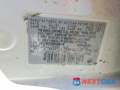 Zdjęcie 12 z 12 samochodu: 2021 NISSAN VERSA SV VIN:3N1CN8EVXML855446 - miniatura