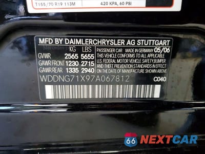 Zdjęcie 13 z 13 samochodu: 2007 MERCEDES-BENZ S 550 VIN:WDDNG71X97A067812 - miniatura