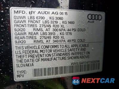 Zdjęcie 13 z 13 samochodu: 2013 AUDI Q7 PREMIUM PLUS VIN:WA1LGAFE4FD029398 - miniatura