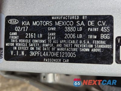 Zdjęcie 13 z 13 samochodu: 2017 KIA FORTE LX VIN:3KPFL4A70HE121005 - miniatura