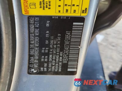 Zdjęcie 12 z 12 samochodu: 2007 BMW X3 3.0SI VIN:WBXPC93407WF08541 - miniatura