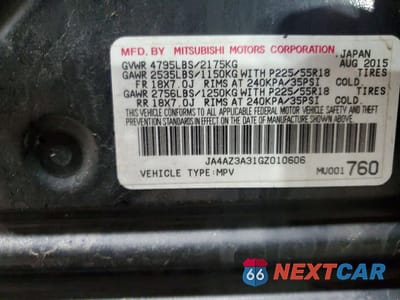 Zdjęcie 13 z 14 samochodu: 2016 MITSUBISHI OUTLANDER SE VIN:JA4AZ3A31GZ010606 - miniatura