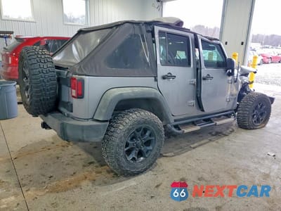 Trzecie zdjęcie samochodu z tyłu: 2017 JEEP WRANGLER UNLIMITED SPORT VIN:1C4BJWDG8HL570595 - miniatura