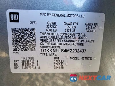 Zdjęcie 13 z 13 samochodu: 2021 GMC ACADIA AT4 VIN:1GKKNLLS4MZ232437 - miniatura