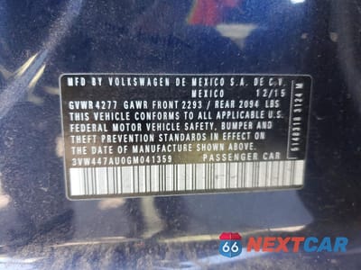 Zdjęcie 13 z 13 samochodu: 2016 VOLKSWAGEN GTI S VIN:3VW447AU0GM041359 - miniatura