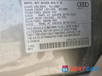 Zdjęcie 13 z 13 samochodu: 2017 AUDI Q7 PREMIUM PLUS VIN:WA1LAAF71HD004559 - miniatura