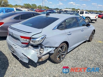 Trzecie zdjęcie samochodu z tyłu: 2021 HONDA ACCORD SPORT VIN:1HGCV1F34MA087005 - miniatura