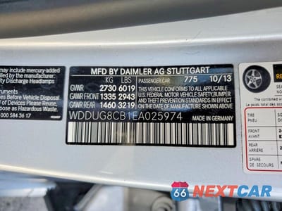 Zdjęcie 12 z 12 samochodu: 2014 MERCEDES-BENZ S 550 VIN:WDDUG8CB1EA025974 - miniatura