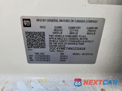 Zdjęcie 14 z 14 samochodu: 2022 CHEVROLET SILVERADO K2500 CUSTOM VIN:2GC4YME74N1231616 - miniatura