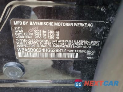 Zdjęcie 12 z 12 samochodu: 2017 BMW 640 I GRAN COUPE VIN:WBA6D0C34HG639812 - miniatura