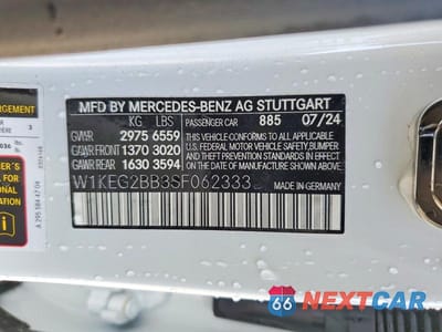 Zdjęcie 12 z 12 samochodu: 2025 MERCEDES-BENZ EQE SEDAN 350+ VIN:W1KEG2BB3SF062333 - miniatura