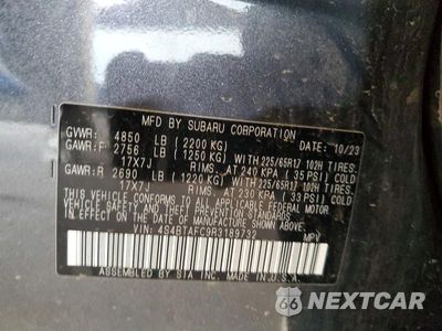 Zdjęcie 12 z 12 samochodu: 2024 SUBARU OUTBACK PREMIUM VIN:4S4BTAFC9R3189732 - miniatura