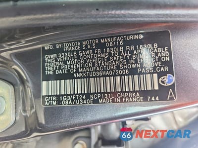 Zdjęcie 13 z 13 samochodu: 2017 TOYOTA YARIS 5-DOOR SE VIN:VNKKTUD36HA072006 - miniatura
