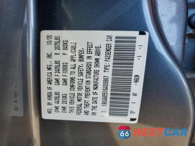 Zdjęcie 12 z 12 samochodu: 2006 ACURA 3.2TL VIN:19UUA65516A006867 - miniatura