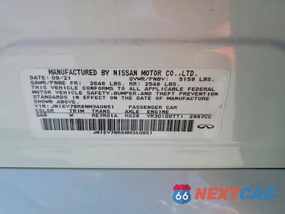 Zdjęcie 12 z 12 samochodu: 2022 INFINITI Q50 LUXE VIN:JN1EV7BR6NM340851 - miniatura