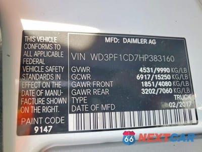 Zdjęcie 14 z 14 samochodu: 2017 MERCEDES BENZ SPRINTER 3500 DELIVERY VAN VIN:WD3PF1CD7HP383160 - miniatura