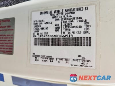 Zdjęcie 10 z 10 samochodu: 1991 FORD E350 RV VIN:1FDKE30G3MHB22914 - miniatura