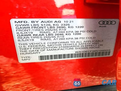 Zdjęcie 13 z 13 samochodu: 2022 AUDI Q3 PREMIUM S LINE 45 VIN:WA1DECF36N1040004 - miniatura