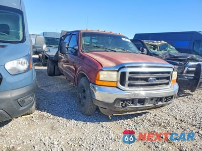 Czwarte zdjęcie samochodu z boku: 2001 FORD F350 SUPER DUTY FLATBED TRUCK VIN:1FTWW32F61EB24466 - miniatura