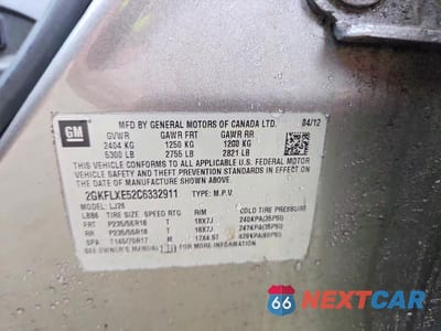 Zdjęcie 13 z 13 samochodu: 2012 GMC TERRAIN SLT VIN:2GKFLXE52C6332911 - miniatura