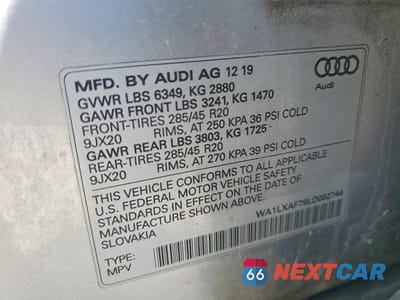 Zdjęcie 13 z 13 samochodu: 2020 AUDI Q7 PREMIUM PLUS VIN:WA1LXAF79LD002744 - miniatura