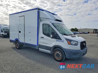 Czwarte zdjęcie samochodu z boku: 2021 FORD TRANSIT DELIVERY TRUCK VIN:1FDBW5Z88MKA80070 - miniatura