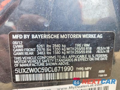 Zdjęcie 13 z 13 samochodu: 2012 BMW X5 XDRIVE35D VIN:5UXZW0C59CL671990 - miniatura