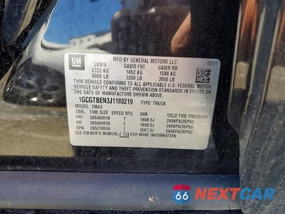 Zdjęcie 12 z 12 samochodu: 2018 CHEV COLORADO VIN:1GCGTBEN3J1180219 - miniatura