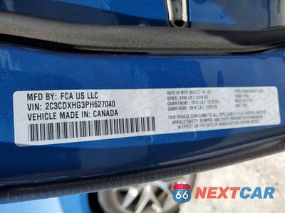 Zdjęcie 13 z 13 samochodu: 2023 DODGE CHARGER GT VIN:2C3CDXHG3PH627040 - miniatura