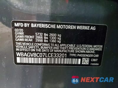 Zdjęcie 12 z 12 samochodu: 2020 BMW M850XI VIN:WBAGV8C07LCE33201 - miniatura