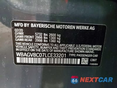 Zdjęcie 12 z 12 samochodu: 2020 BMW M850XI VIN:WBAGV8C07LCE33201 - miniatura
