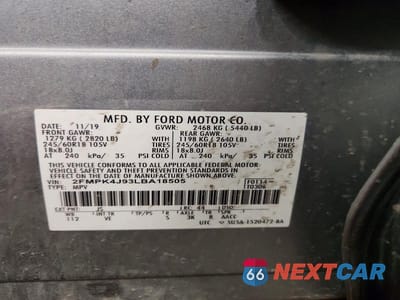 Zdjęcie 13 z 13 samochodu: 2020 FORD EDGE SEL VIN:2FMPK4J93LBA18505 - miniatura