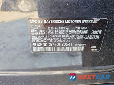 Zdjęcie 12 z 12 samochodu: 2014 BMW X5 XDRIVE35I VIN:5UXKR0C57E0H20541 - miniatura