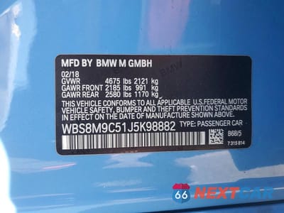 Zdjęcie 12 z 12 samochodu: 2018 BMW M3 VIN:WBS8M9C51J5K98882 - miniatura