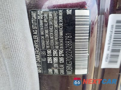 Zdjęcie 13 z 13 samochodu: 2002 MERCEDES-BENZ S 430 VIN:WDBNG70J22A288781 - miniatura