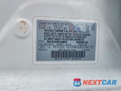 Zdjęcie 13 z 13 samochodu: 2015 NISSAN VERSA 1.6 S VIN:3N1CN7AP8FL846023 - miniatura