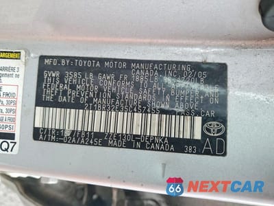 Zdjęcie 12 z 12 samochodu: 2005 TOYOTA COROLA VIN:2T1BR32E35C457455 - miniatura